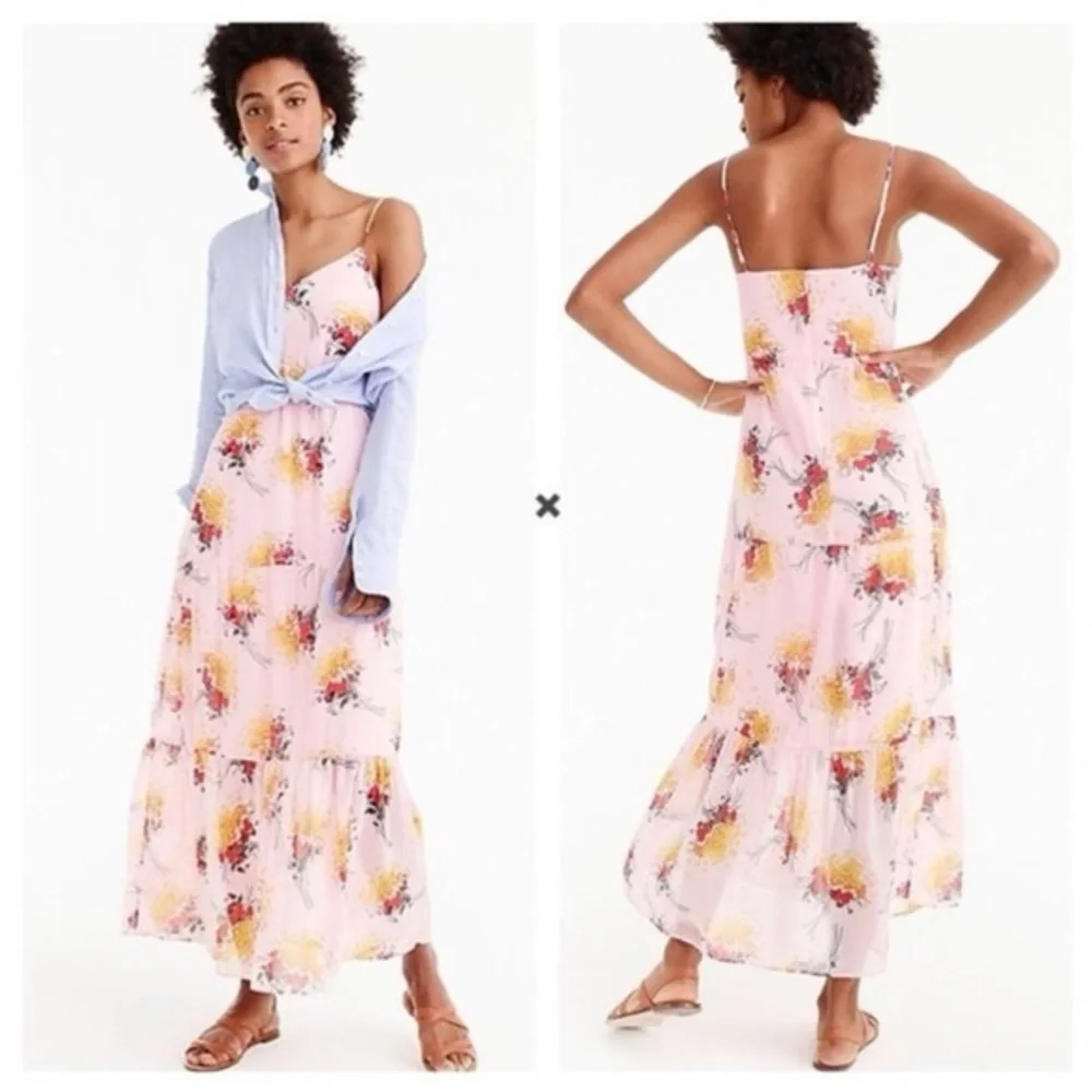 JCrew Mercantile NWT Floral‎ Tiered Maxi Dress - Size 0